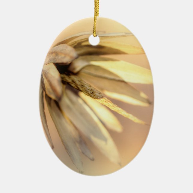 Tulip Poplar Empty Seed Pod Ceramic Tree Decoration (Front)