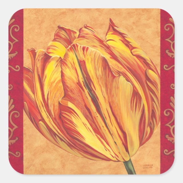 Tulip Power I Square Sticker (Front)