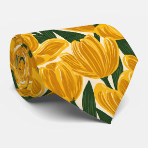 Tulip Print Engagement Wedding Attire Tie