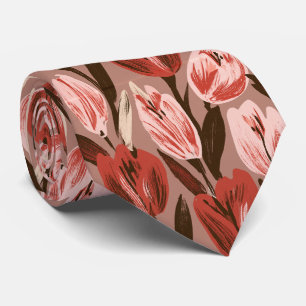 Tulip Print Groom Beach Wedding Tie
