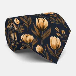 Tulip Print Uncle Fall Wedding Tie