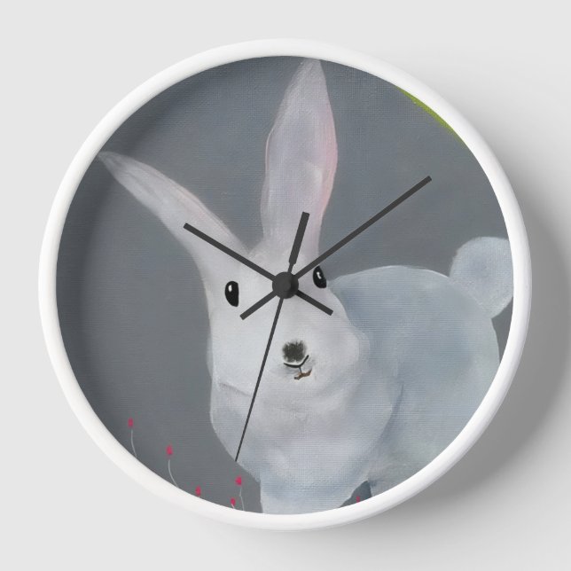 Tulip Rabbit Clock (Front)