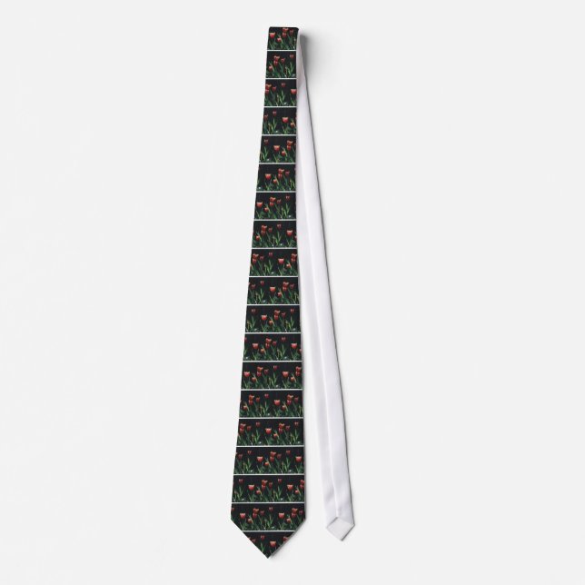 Tulip Red  Flare Tie (Front)