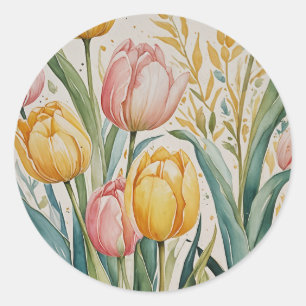 Tulip Reverie Classic Round Sticker
