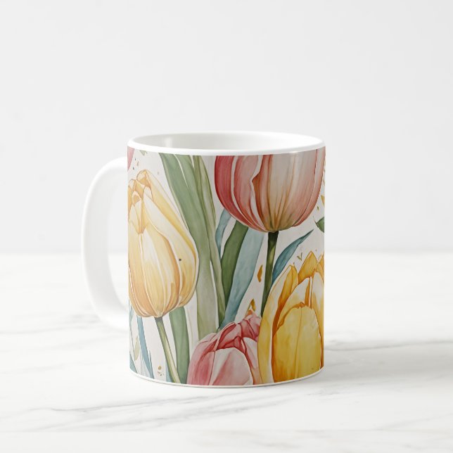 Tulip Reverie Coffee Mug (Front Left)