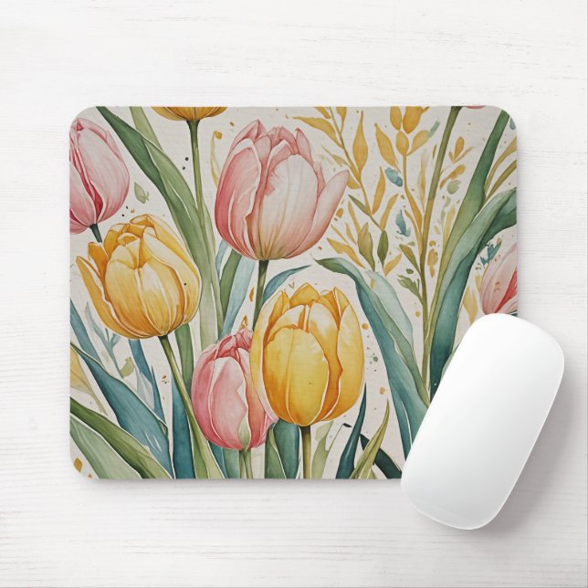Tulip Reverie Mouse Pad (With Mouse)