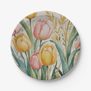Tulip Reverie Paper Plate