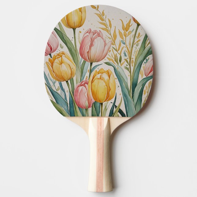 Tulip Reverie Ping Pong Paddle (Front)