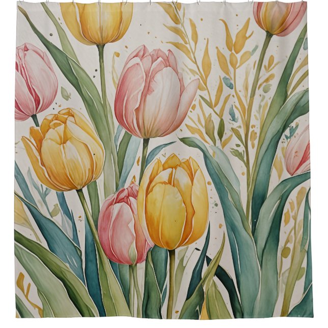 Tulip Reverie Shower Curtain (Front)
