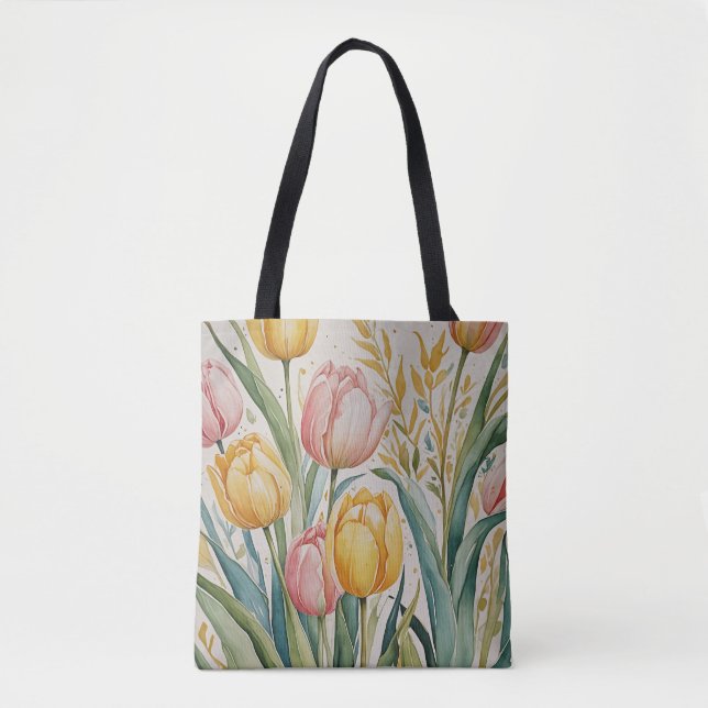Tulip Reverie Tote Bag (Front)