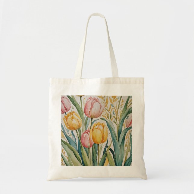 Tulip Reverie Tote Bag (Front)