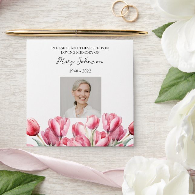 Tulip Seed Packet Memorial Funeral Envelope (Wedding)
