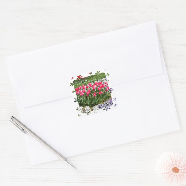 Tulip Square Sticker (Envelope)