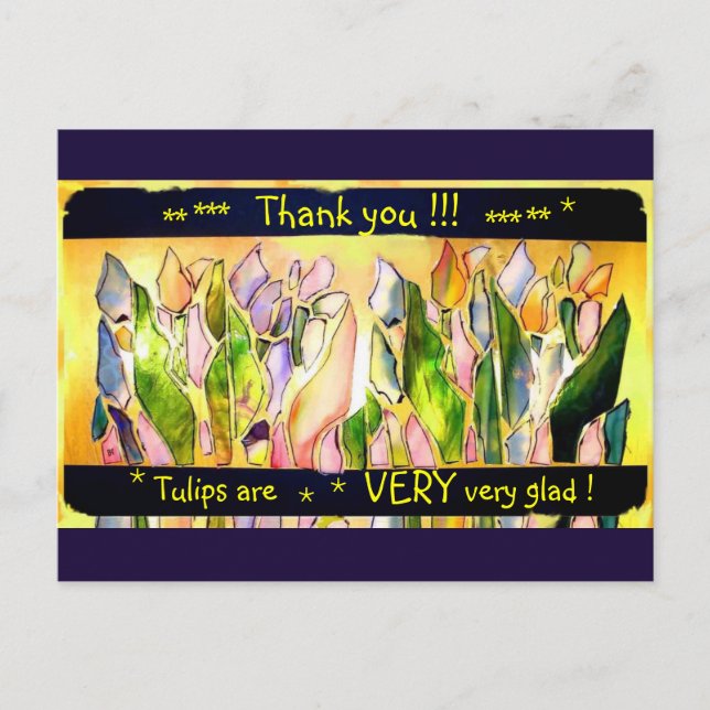 Tulip Square Thank you Post Card (Front)