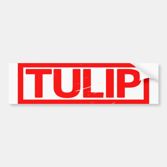 Tulip Stamp Bumper Sticker (Front)
