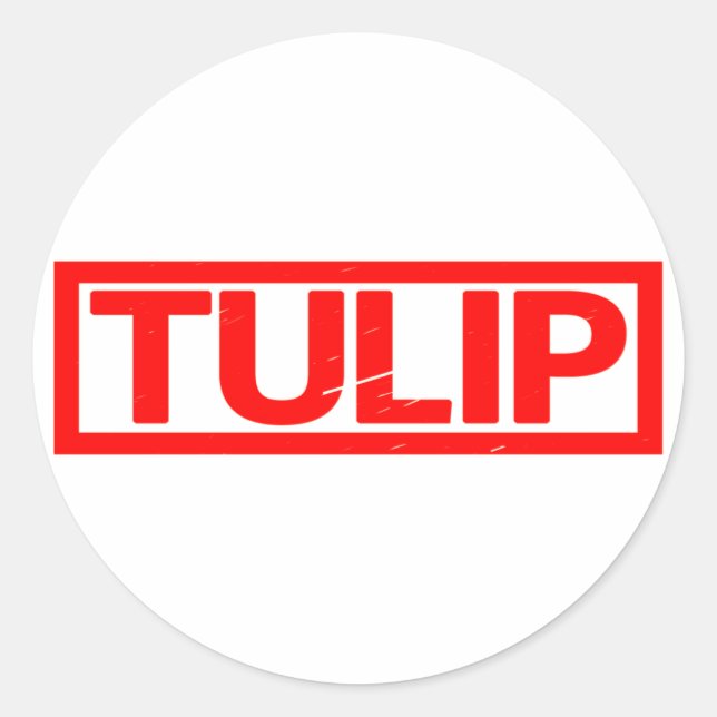 Tulip Stamp Classic Round Sticker (Front)