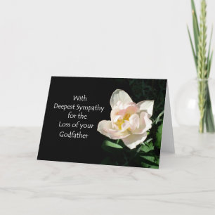 Tulip Sympathy Card - Loss of a Godfather