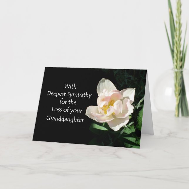 Tulip Sympathy Card - Loss of a Granddaughter (Front)
