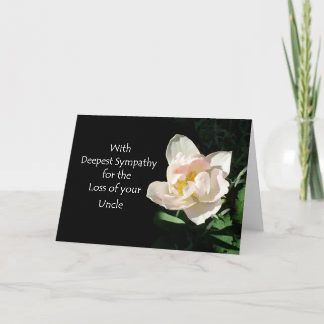 Uncle Rip Flower Card Tulip Sympathy Card - Loss of an Uncle | Zazzle