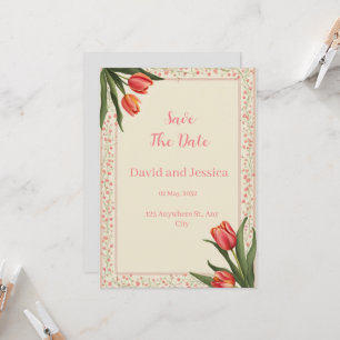 Tulip Tango Save the Date Card