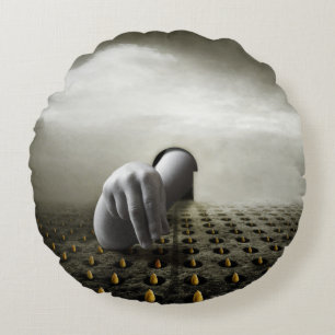 Tulip thief 2013 round cushion