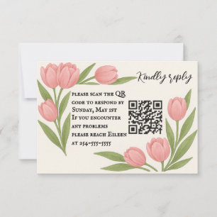 Tulip Together QR Code RSVP Card