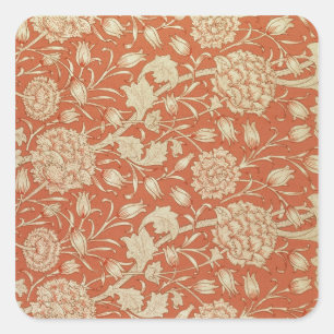 Tulip wallpaper design, 1875 square sticker