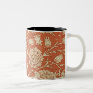 Tulip wallpaper design, 1875 Two-Tone coffee mug