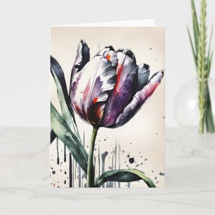 Tulip - Watercolor flowers Card
