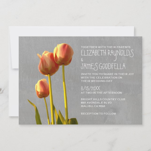 Tulip Wedding Invitations (Front)
