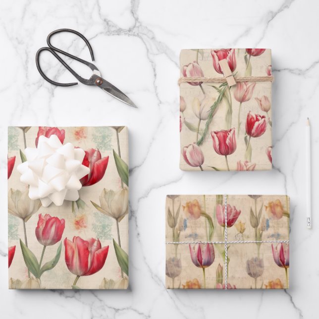 Tulip wrapping paper (Front)