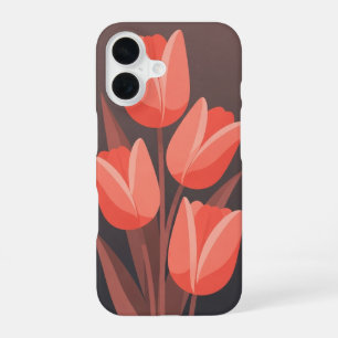 Tulipes Minimalistes Vintage iPhone 16 Case