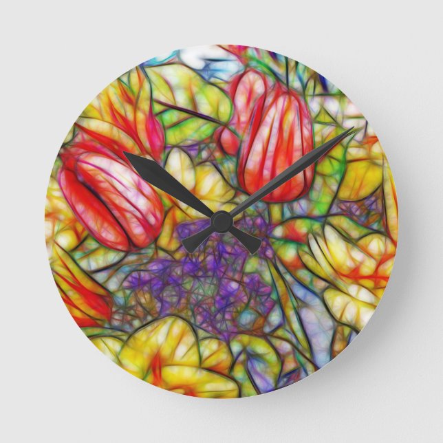 Tulipfest Tulip Clock Spring Flowers (Front)