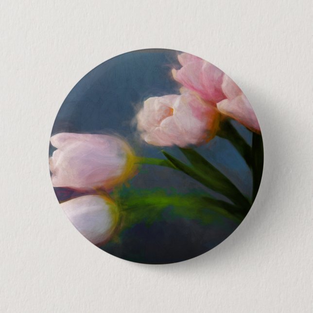 Tulips 3 6 cm round badge (Front)