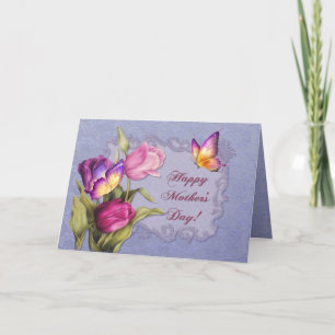 Tulips and Butterflies Mothers Day Card