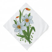 Tulips and Daffodils Flowers Bandana (Front)