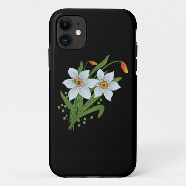 Tulips and Daffodils Flowers Case-Mate iPhone Case (Back)