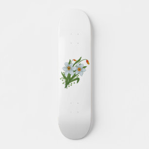 Tulips and Daffodils Flowers Skateboard