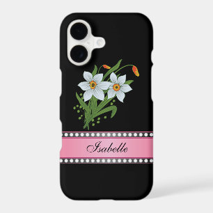 Tulips and Daffodils Pink Personalised Name