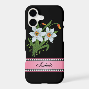 Tulips and Daffodils Pink Personalised Name