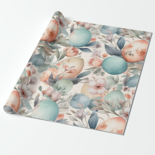 Tulips and Easter Eggs Wrapping Paper