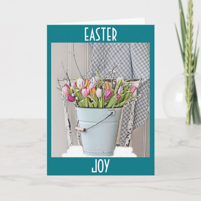 TULIPS AND JOY THIS EASTER SEASON HOLIDAY CARD (Front)