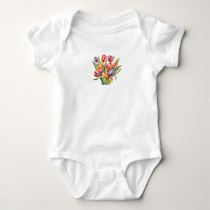 Tulips Baby Bodysuit
