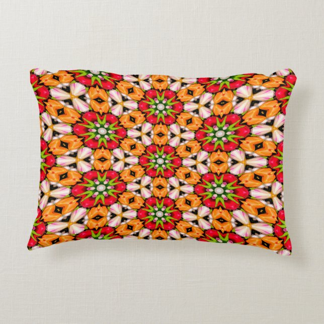 Tulips Bouquet Pattern Decorative Cushion (Back)