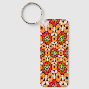 Tulips Bouquet Pattern Key Ring