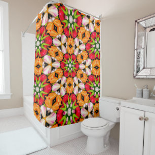 Tulips Bouquet Pattern Shower Curtain