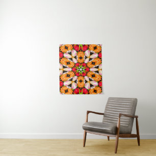 Tulips Bouquet Pattern Tapestry