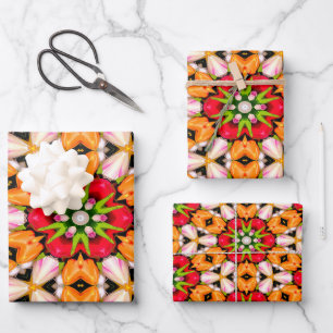 Tulips Bouquet Pattern Wrapping Paper Sheet