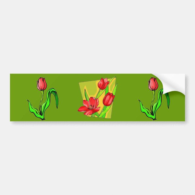 Tulips Bumper Sticker (Front)