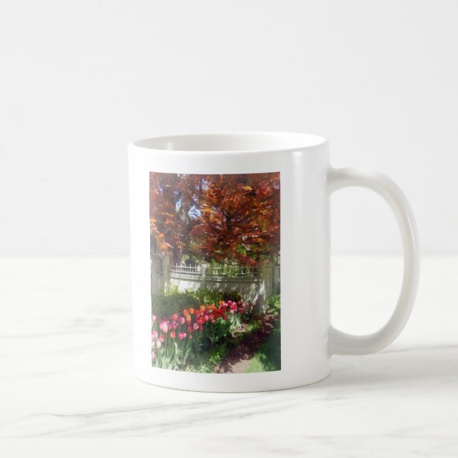 Tulips by Dappled Fence Coffee Mug (Right)